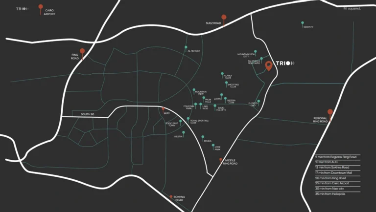Trio Gardens Compound Location on the Map