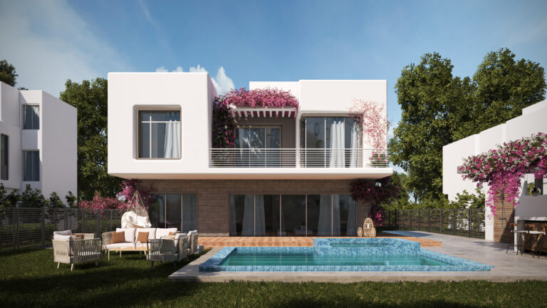 فلل قرية سيزن الساحل الشمالي على حمام السباحة Seazen North Coast